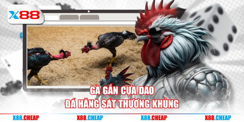 Gà gắn cựa dao đá hăng sát thương khủng